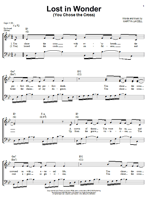 Martyn Layzell Lost In Wonder Sheet Music