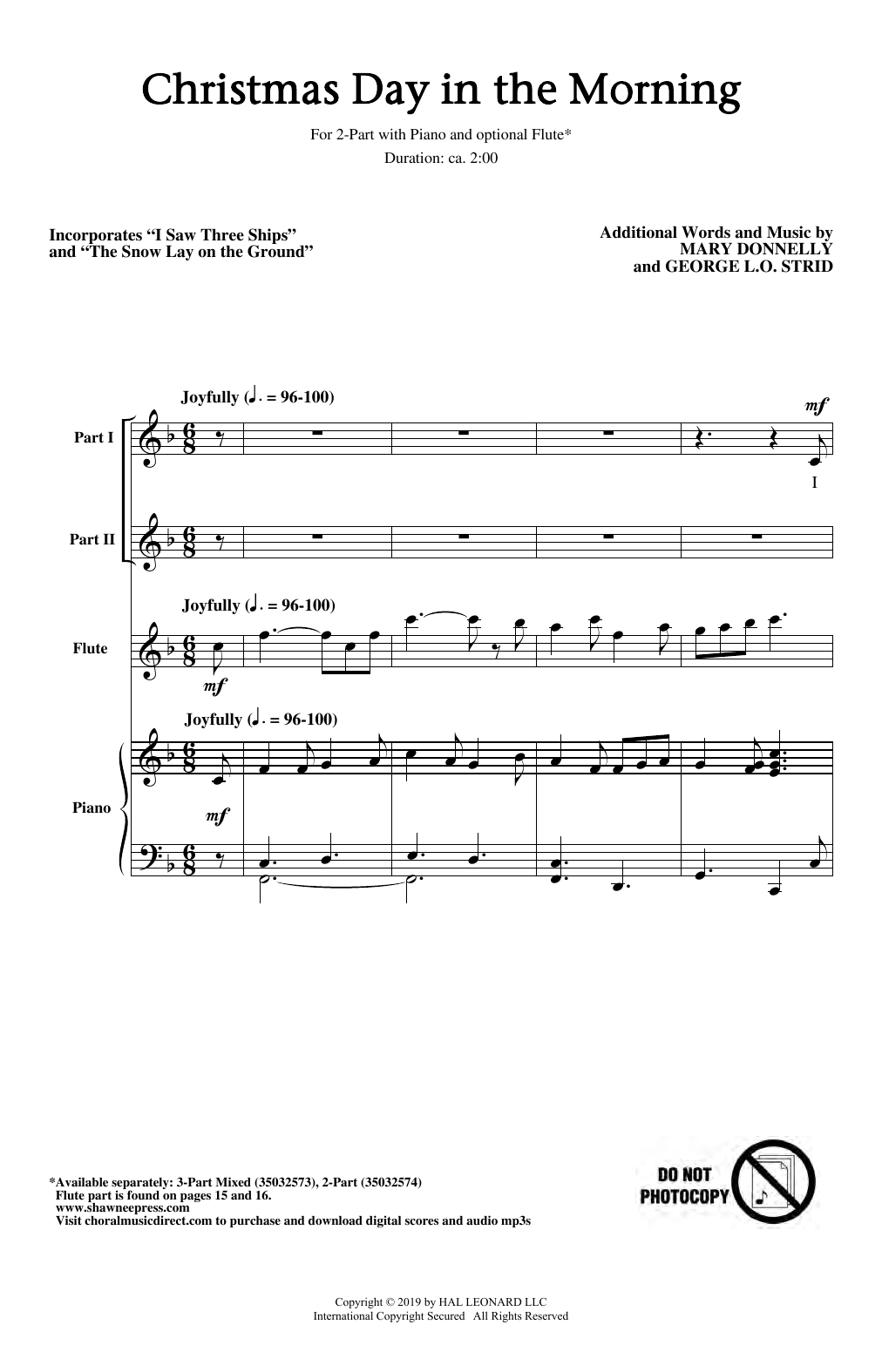 Mary Donnelly Christmas Day In The Morning Sheet Music