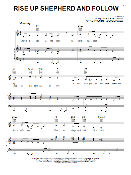 Mary J. Blige Featuring Nas Rise Up Shepherd And Follow Sheet Music