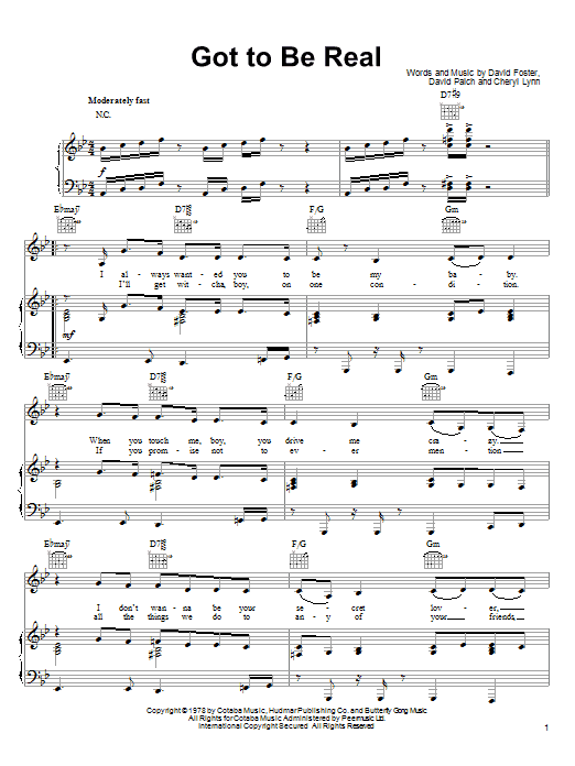 Mary J. Blige & Will Smith Got To Be Real Sheet Music
