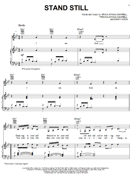 Mary Mary Stand Still Sheet Music