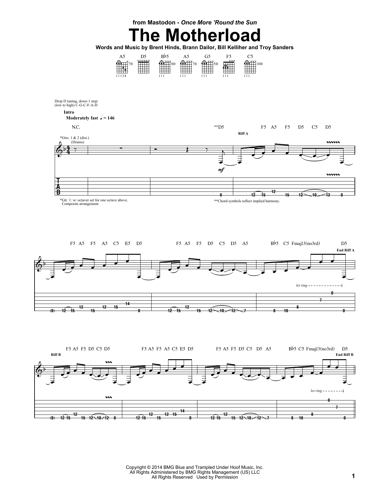 Mastodon The Motherload Sheet Music