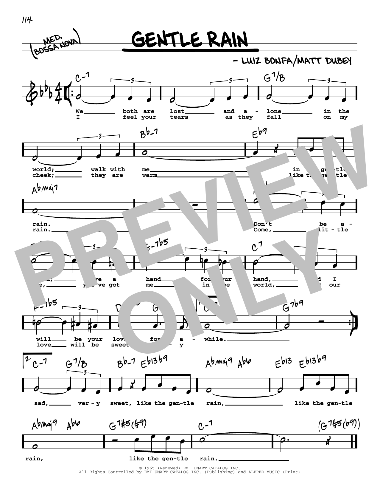 Matt Dubey Gentle Rain (High Voice) (from The Gentle Rain) Sheet Music