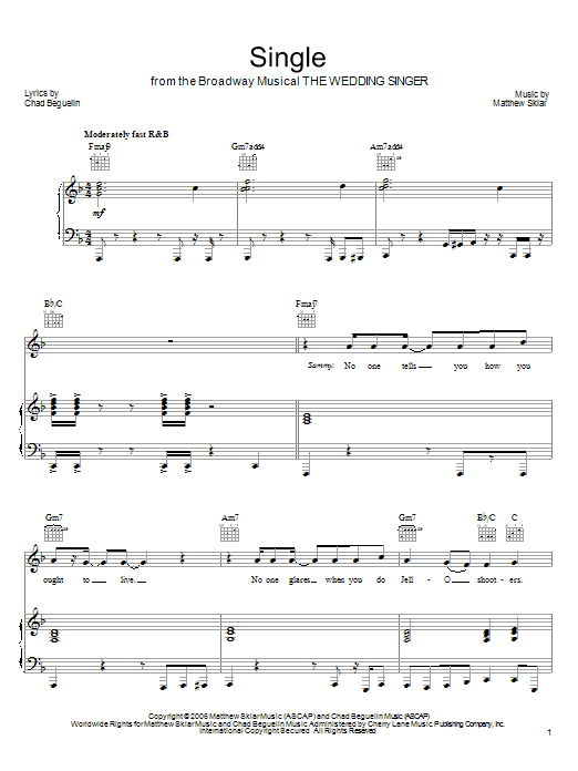 Matthew Sklar Single Sheet Music