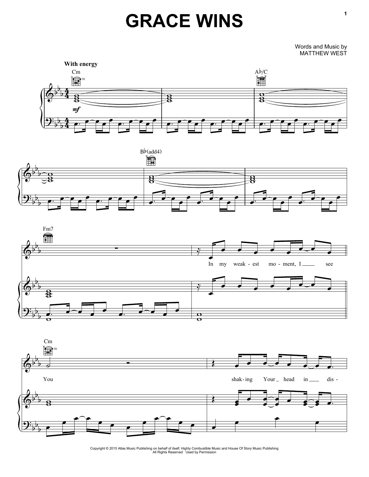 Matthew West Grace Wins Sheet Music