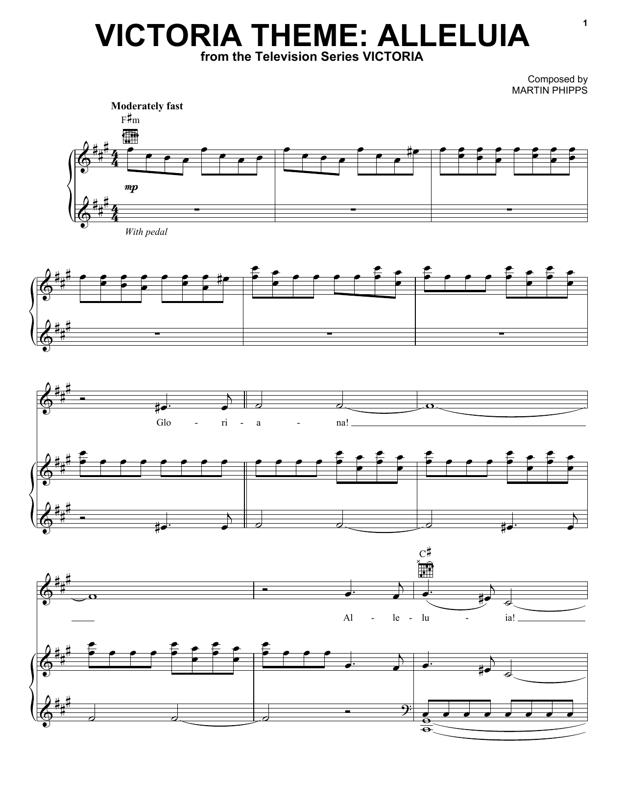 Mediaeval Baebes Victoria Theme: Alleluia Sheet Music