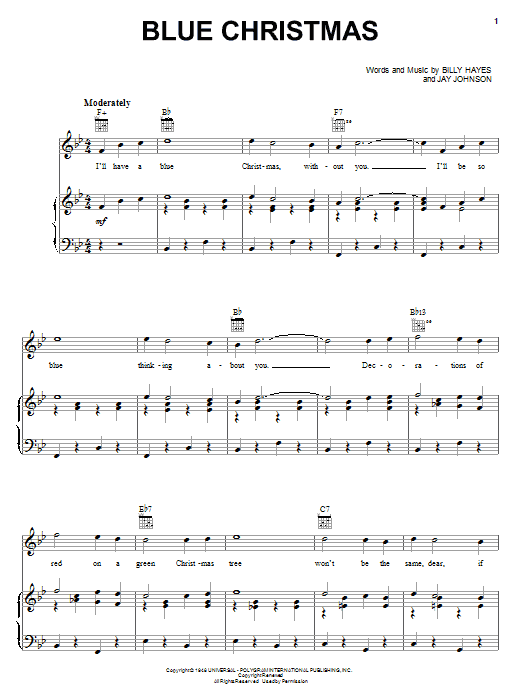 Melissa Etheridge Blue Christmas Sheet Music