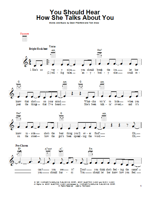 Melissa Manchester You Should Hear How She Talks About You Sheet Music