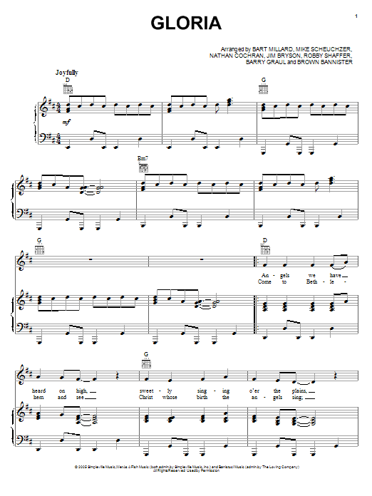 MercyMe Gloria Sheet Music