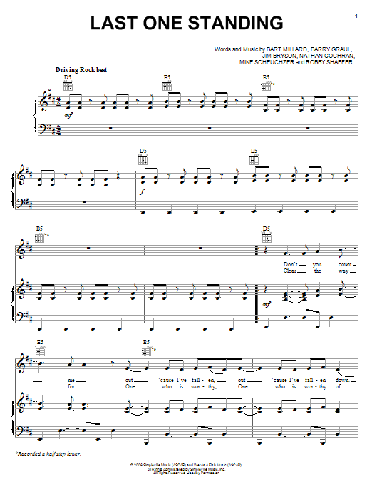 MercyMe Last One Standing Sheet Music