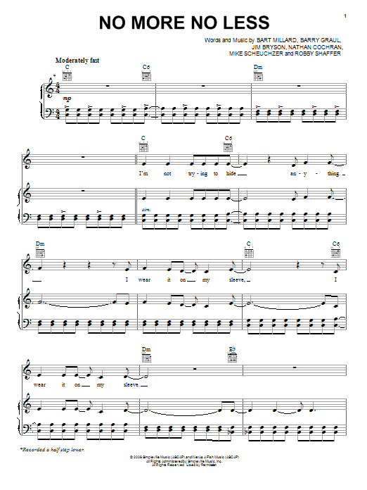 MercyMe No More No Less Sheet Music
