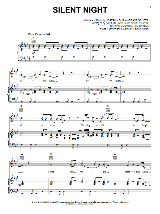 MercyMe Silent Night Sheet Music
