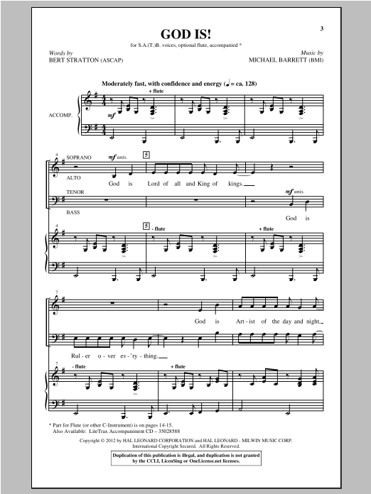 Michael Barrett God Is! Sheet Music