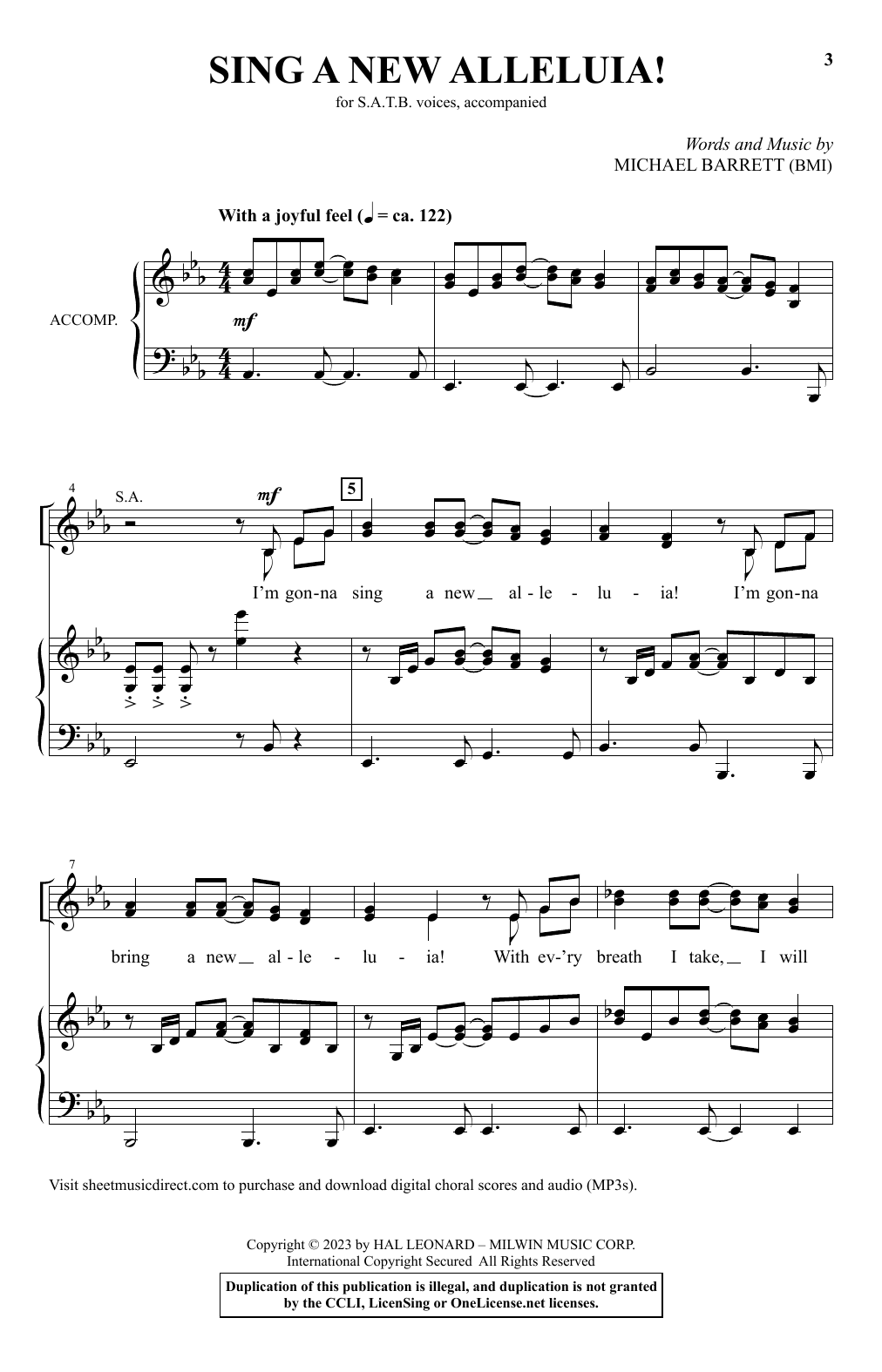 Michael Barrett Sing A New Alleluia! Sheet Music