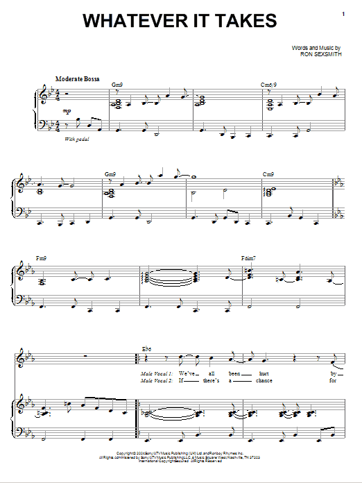 Michael Buble Whatever It Takes Sheet Music