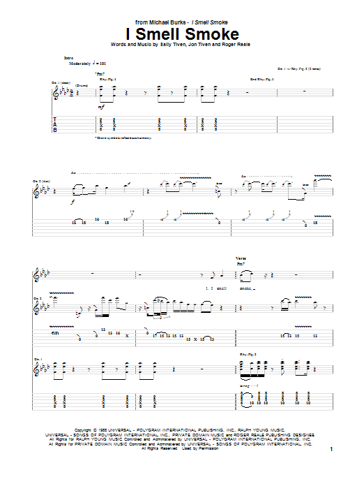 Michael Burks I Smell Smoke Sheet Music