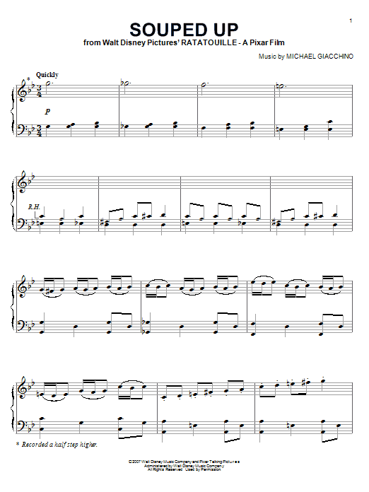 Michael Giacchino Souped Up Sheet Music