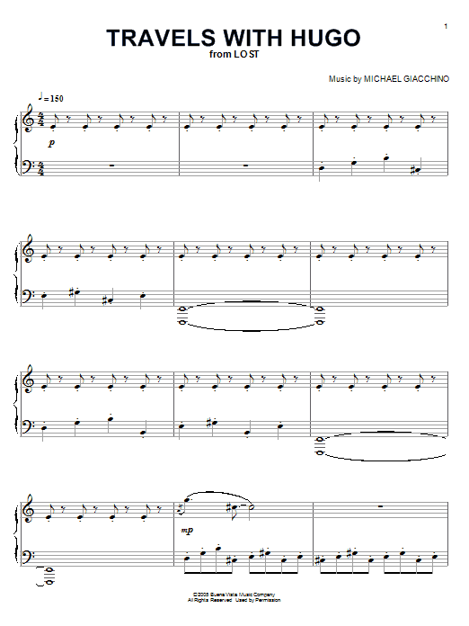 Michael Giacchino Travels With Hugo Sheet Music