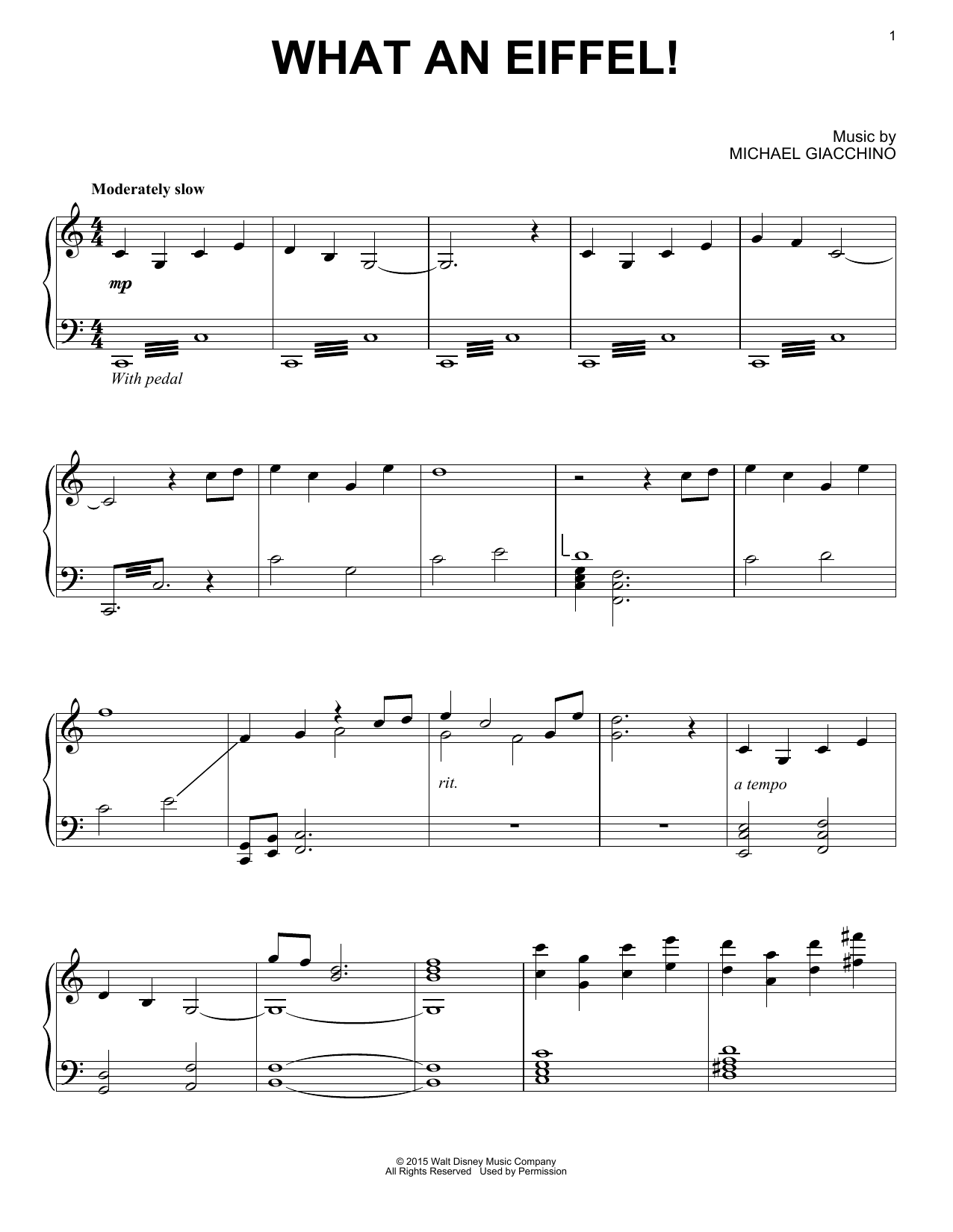 Michael Giacchino What An Eiffel! Sheet Music