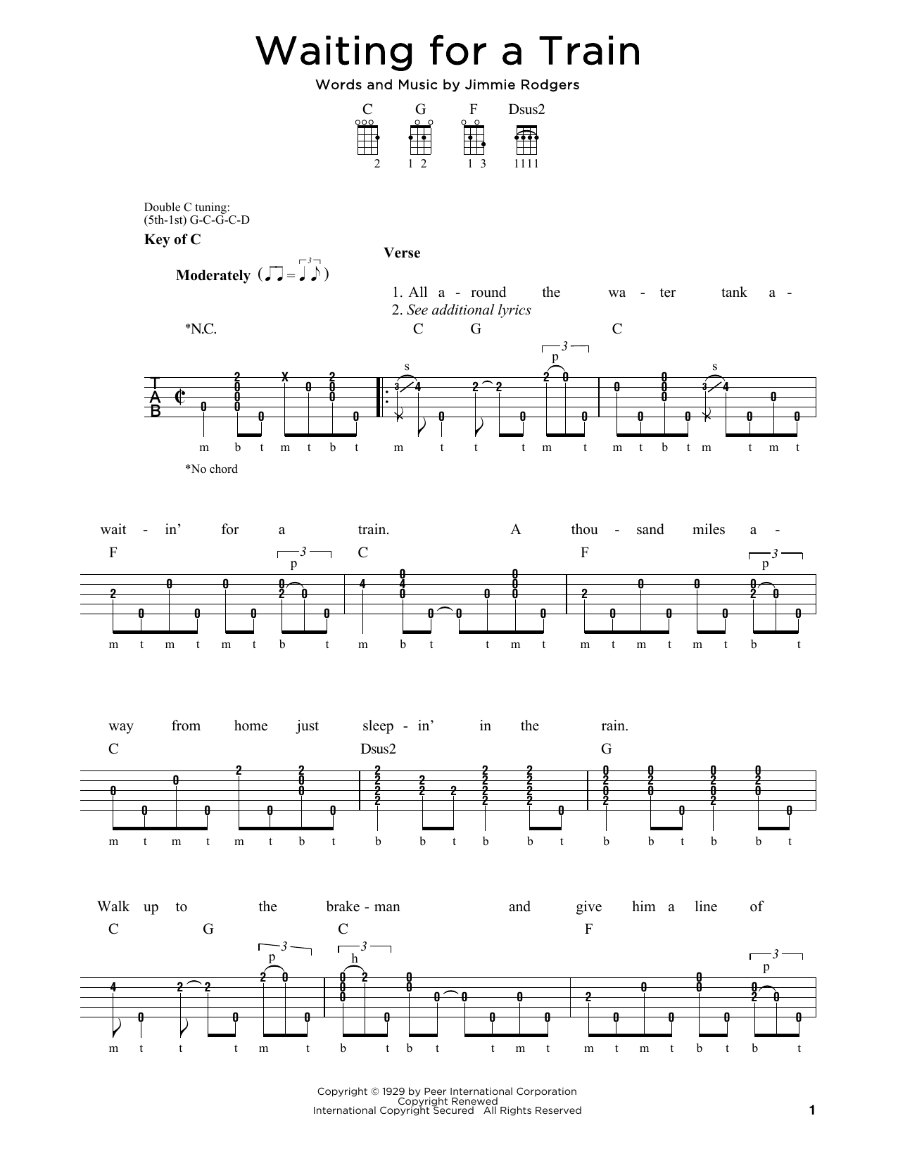 Michael J. Miles Waiting For A Train Sheet Music
