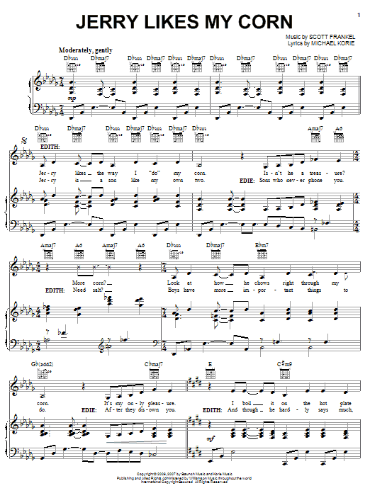Michael Korie Jerry Likes My Corn Sheet Music