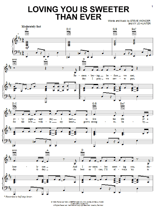Michael McDonald Loving You Is Sweeter Than Ever Sheet Music