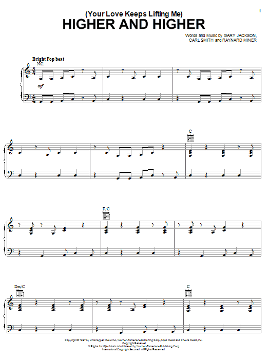 Michael McDonald (Your Love Keeps Lifting Me) Higher And Higher Sheet Music