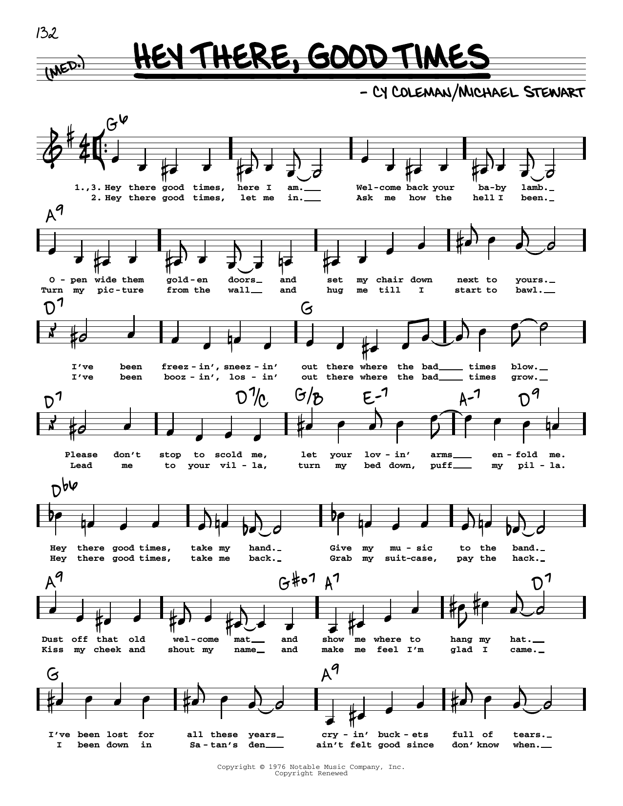 Michael Stewart Hey There, Good Times (Low Voice) Sheet Music