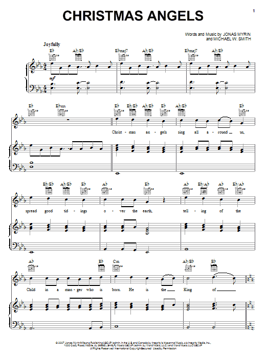 Michael W. Smith Christmas Angels Sheet Music