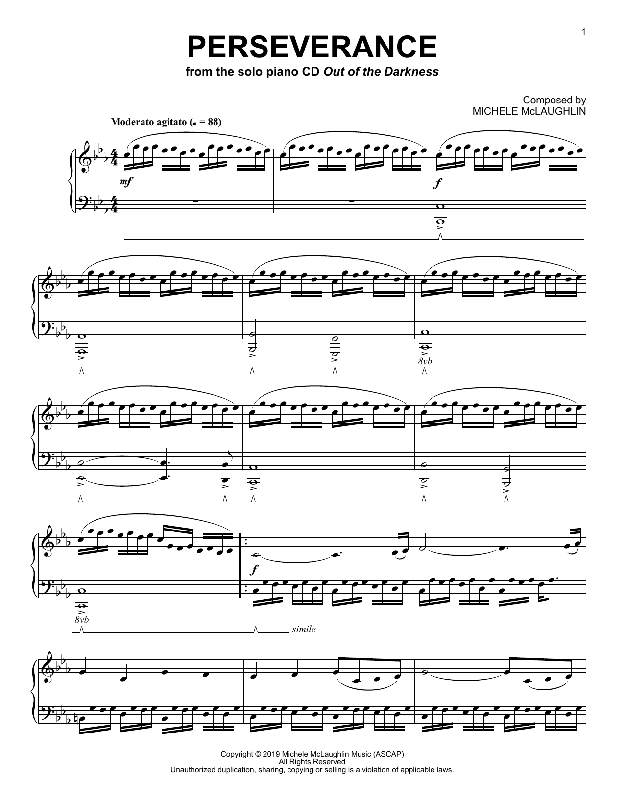 Michele McLaughlin Perseverance Sheet Music