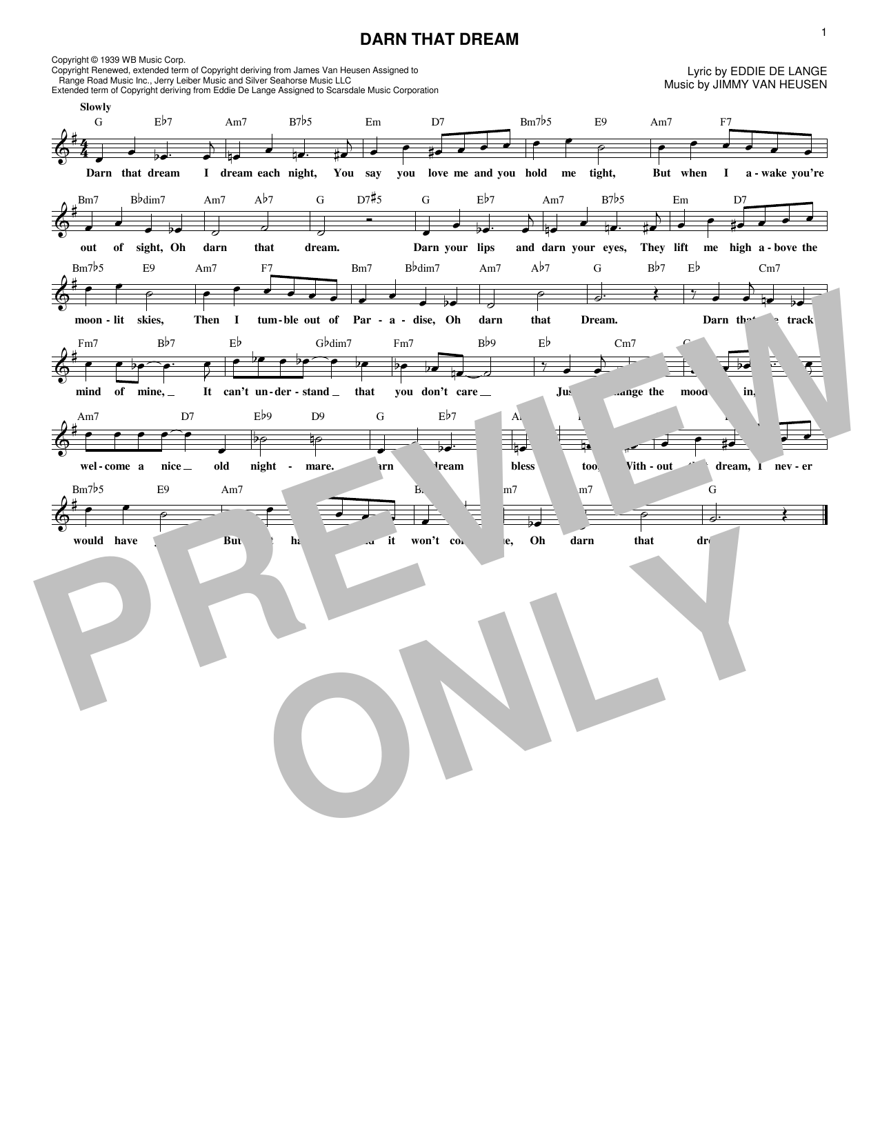 Miles Davis Darn That Dream Sheet Music