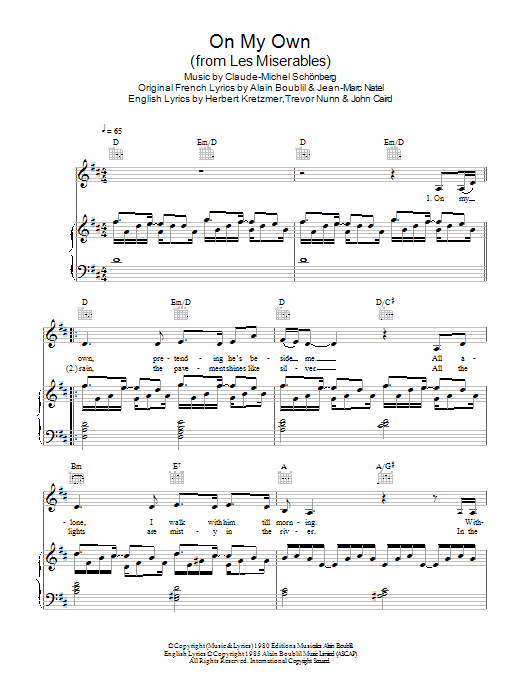 Military Wives On My Own Sheet Music