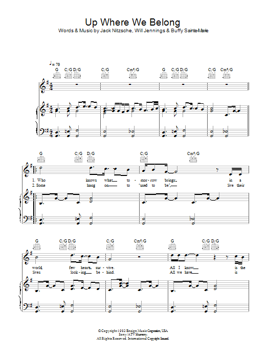 Military Wives Up Where We Belong Sheet Music