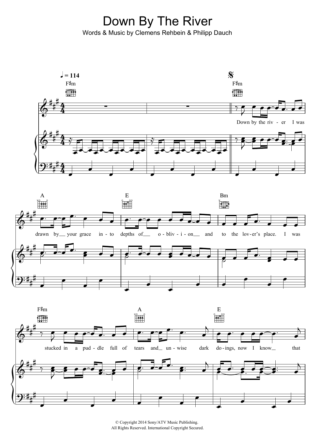 Milky Chance Down By The River Sheet Music