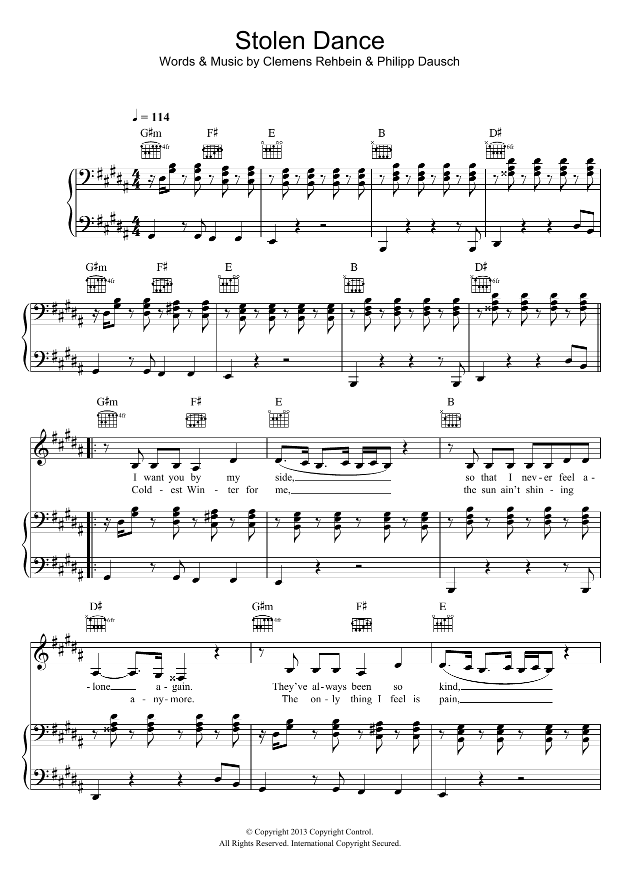 Milky Chance Stolen Dance Sheet Music