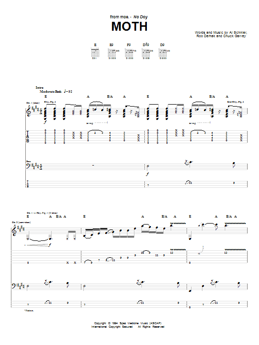 moe. Moth Sheet Music