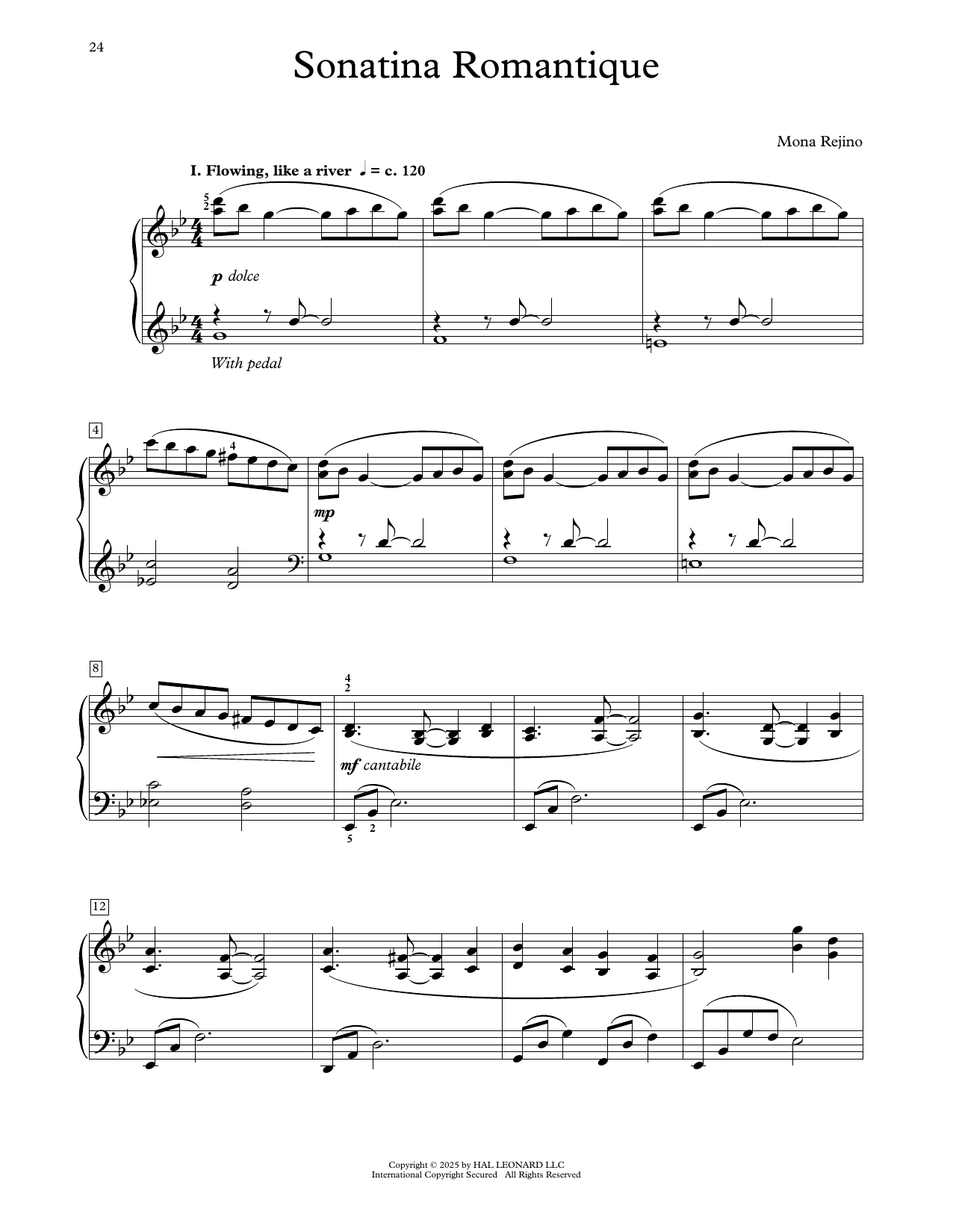 Mona Rejino Sonatina Romantique Sheet Music