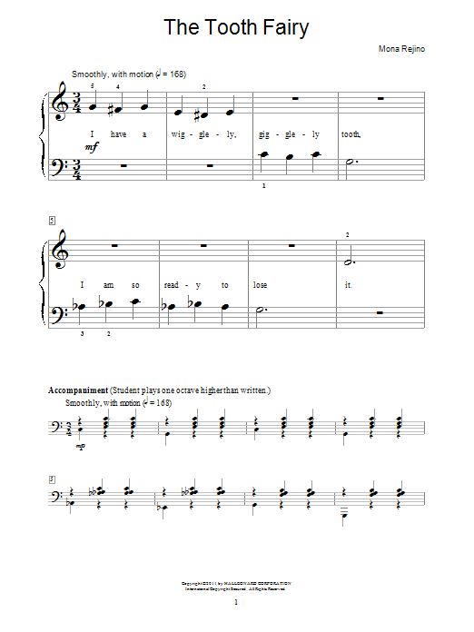 Mona Rejino The Tooth Fairy Sheet Music