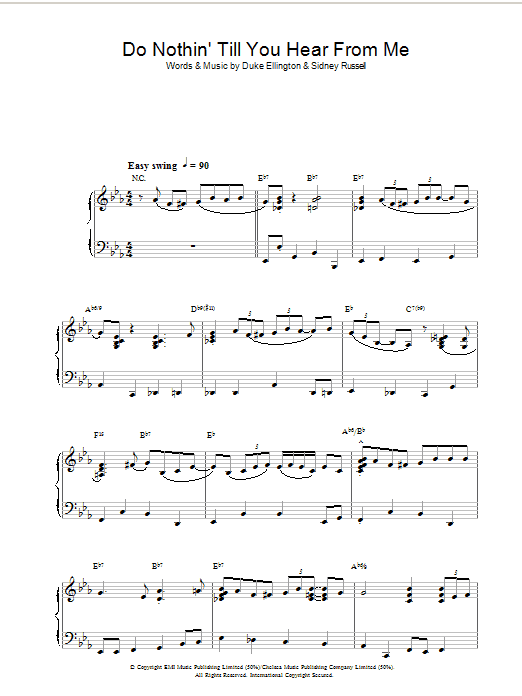 Mose Allison Do Nothin' Till You Hear From Me Sheet Music