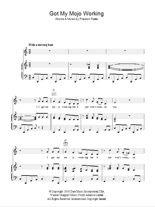 Muddy Waters Got My Mojo Working Sheet Music
