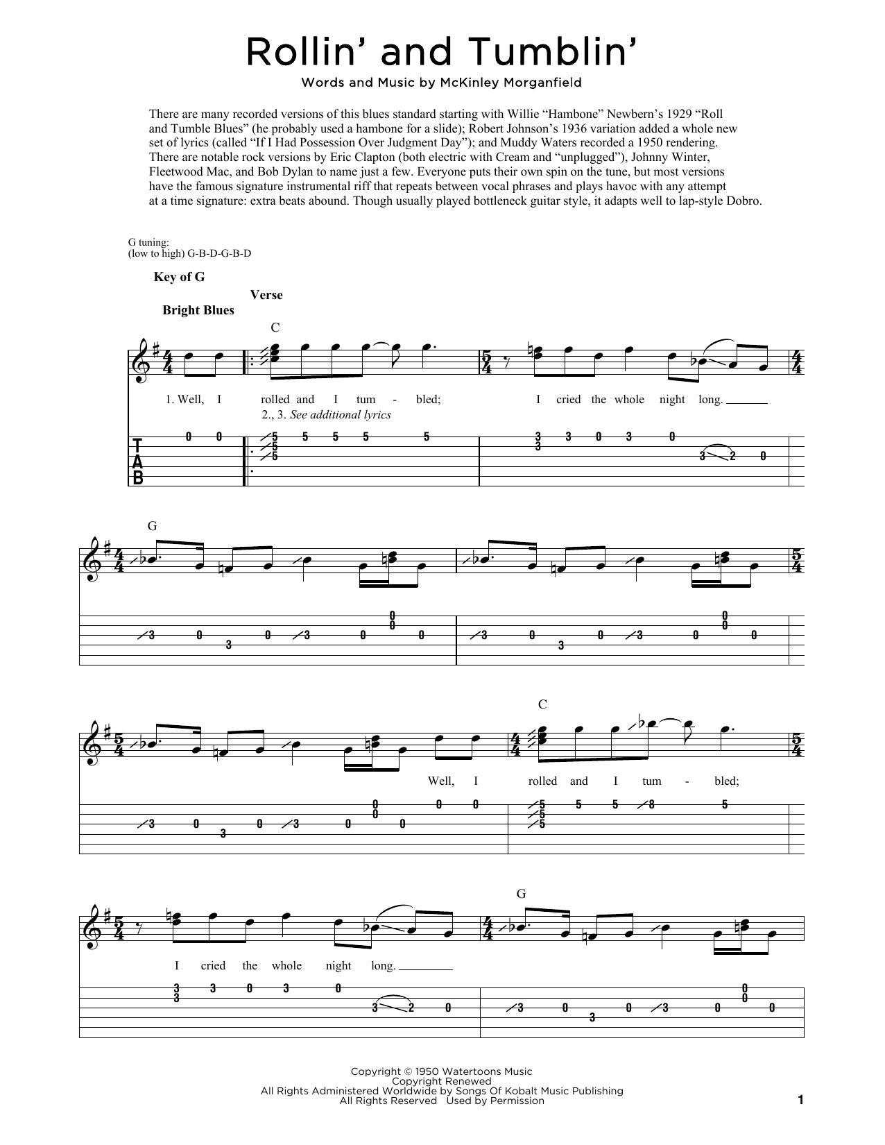 Muddy Waters Rollin' And Tumblin' (arr. Fred Sokolow) Sheet Music