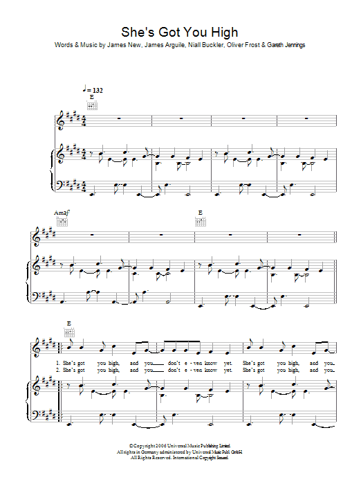 Mumm-Ra She's Got You High Sheet Music
