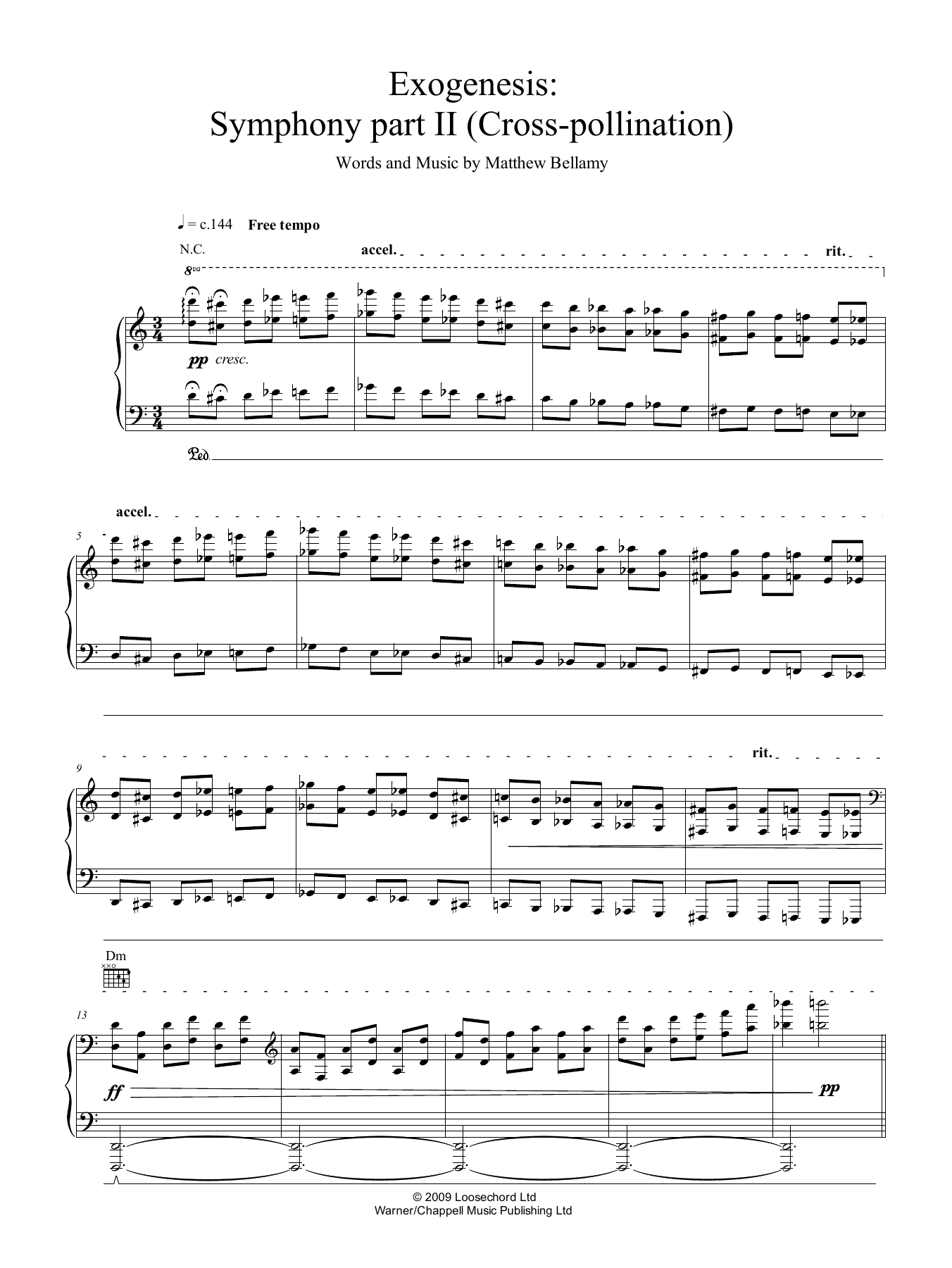Muse Exogenesis: Symphony Part II (Cross Pollination) Sheet Music