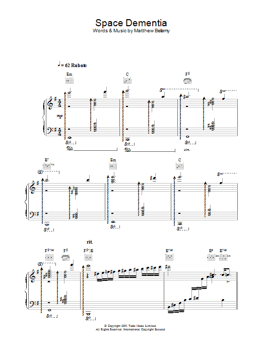 Muse Space Dementia Sheet Music