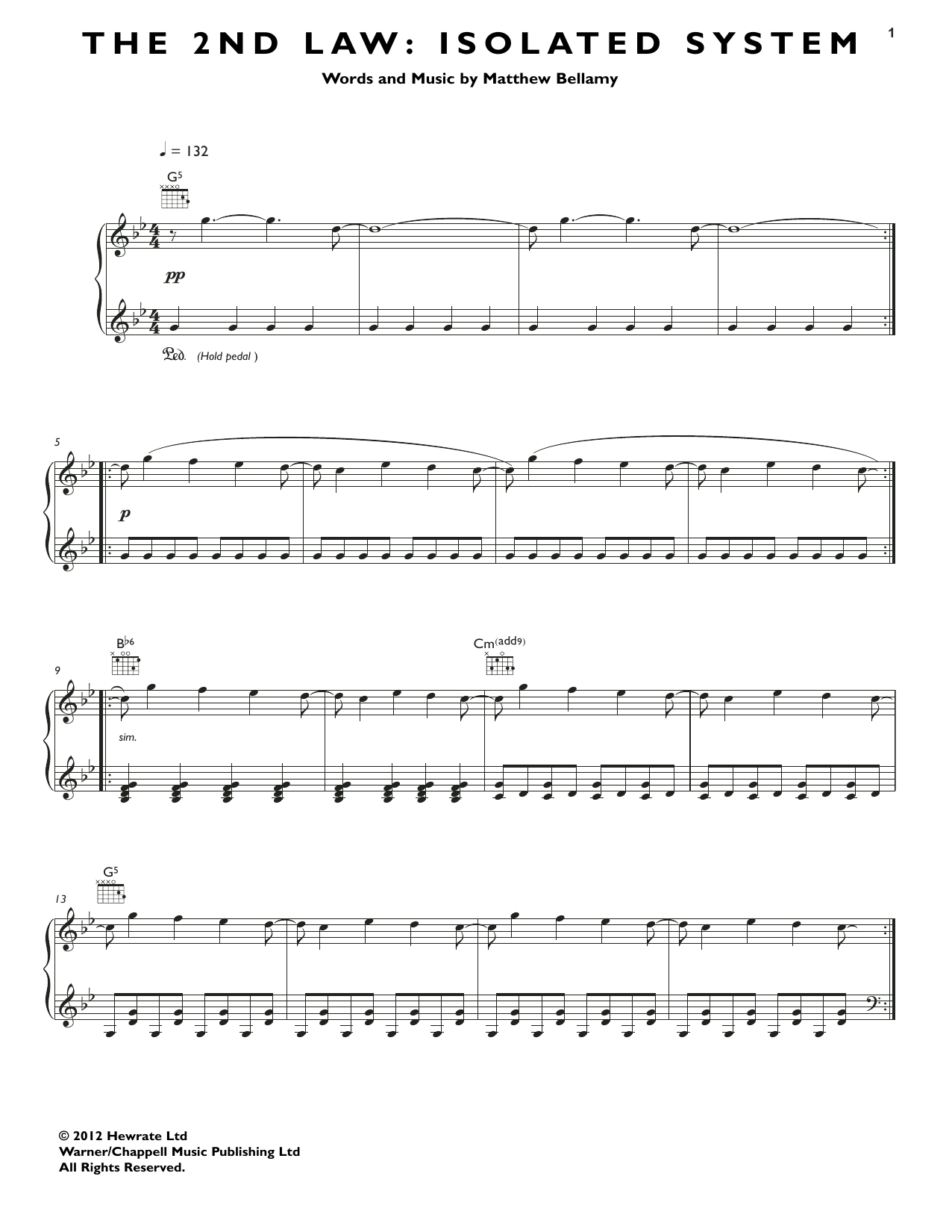 Muse The 2nd Law: Isolated System Sheet Music