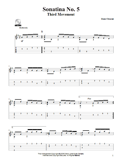Muzio Clementi Sonatina in G, Op.36 #5 Sheet Music