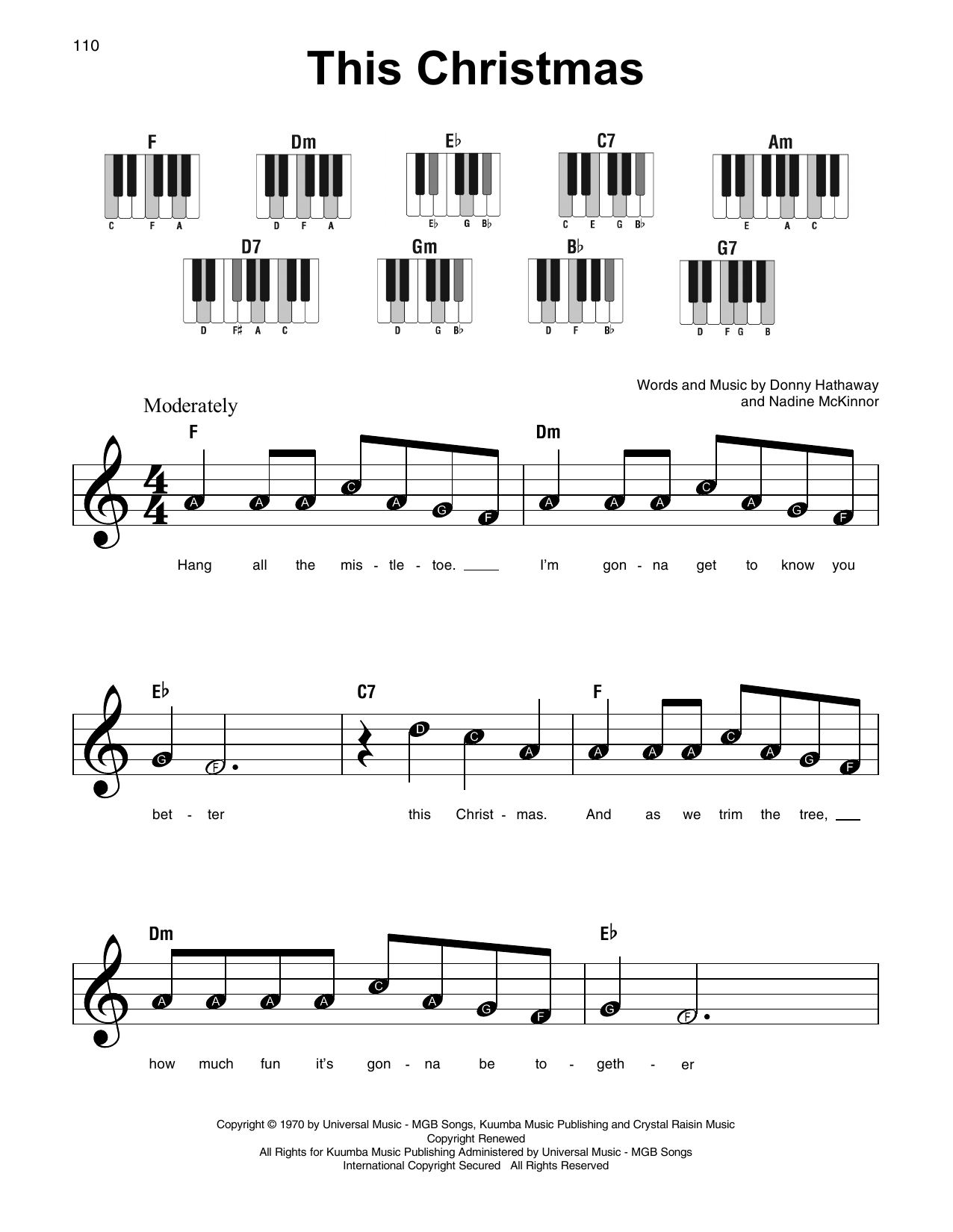 Nadine McKinnor This Christmas Sheet Music