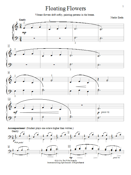 Naoko Ikeda Floating Flowers Sheet Music