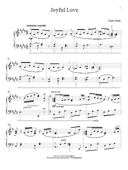 Naoko Ikeda Joyful Love Sheet Music