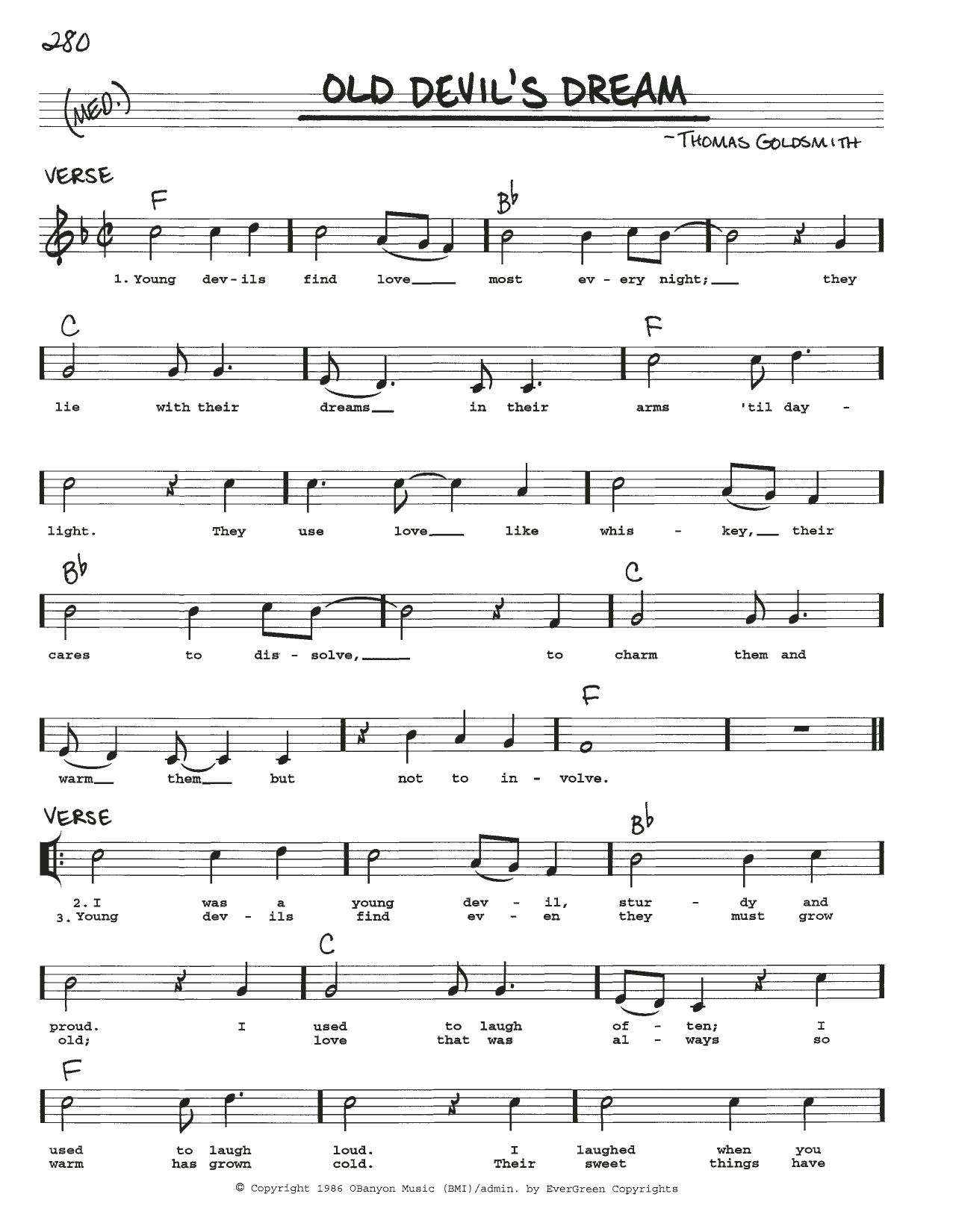 Nashville Bluegrass Band Old Devil's Dream Sheet Music